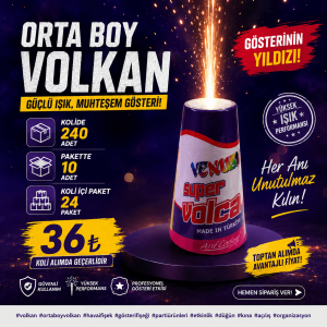 Kırmızı Orta Boy Volkan - Venüs Konik 667